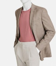 Calvin Klein Men's Beige Slim Fit Sport-Coat Jacket Size 40R