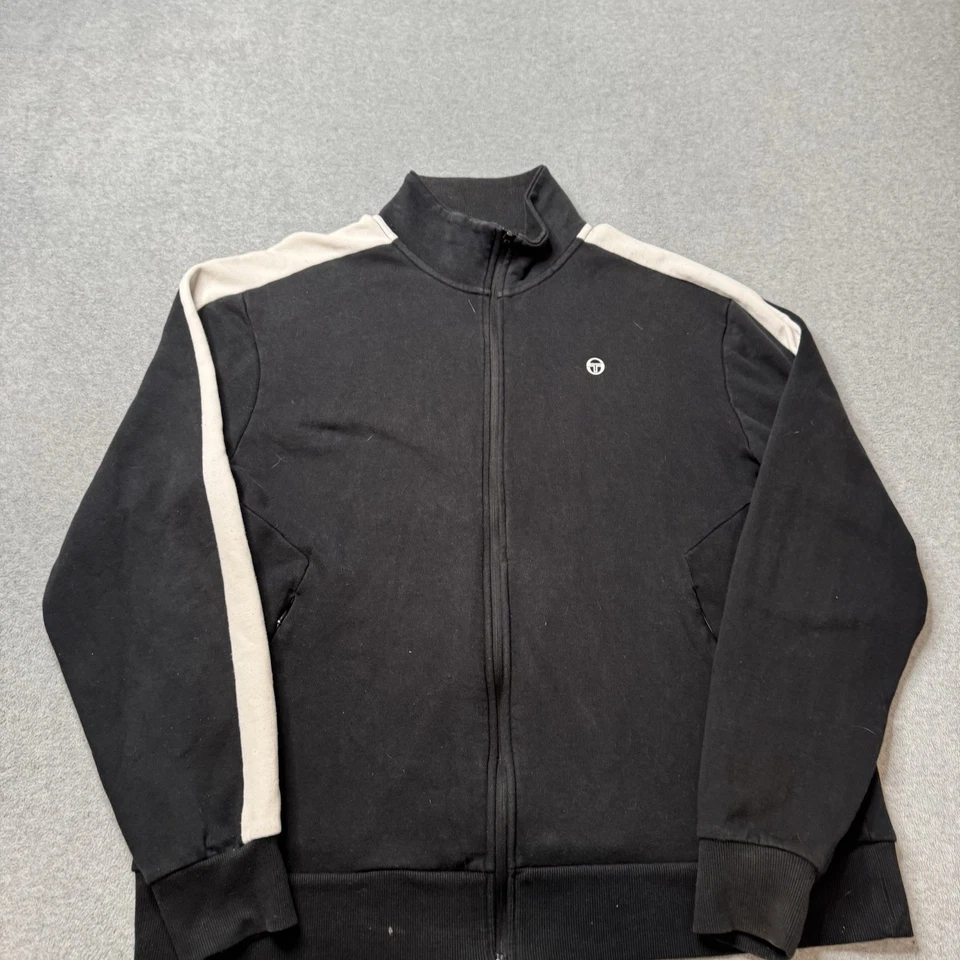 Sergio Tacchini Track Jacket Mens 2XL XXL Black Full Zip Sports Athletic Adult - Image 3 of 4