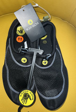 NEW BODY GLOVE MEN 11 BEACHCOMB AQUA SOCK SLIP ON WATER SHOES SLIDE YELLOW BLACK
