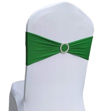 50PCS Spandex Chair Sashes Bows Elastic Chair Bands with Buckle Slider Sashes...