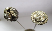 Victorian hat pin cluster topped x 2 - hatpin - 7 inches long