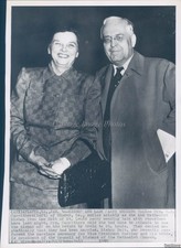 1950 Atlanta Bishop Ivan Lee Holt Lady Parry Wedding Talk Wirephoto 7X9 Vintage