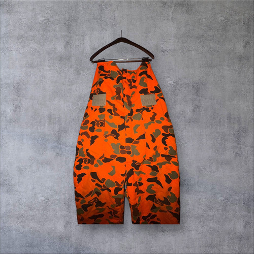 Woolrich Mens XL Blaze Orange Camo Hunting Coat & Overalls BIBS Pocket USA ZIP - Picture 16 of 18