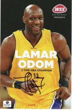 Lamar Odom Signed Autographed 5.5X8.5 Photo LA Lakers WSS Promo GX31387