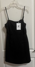 NWT Wenrine Spaghetti Strap Mini Slim Fit Aline Little Black Party Dress Size S