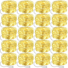 20 Pcs USB String Lights 33 Ft 100 LED Fairy Lights Powered String for Christmas