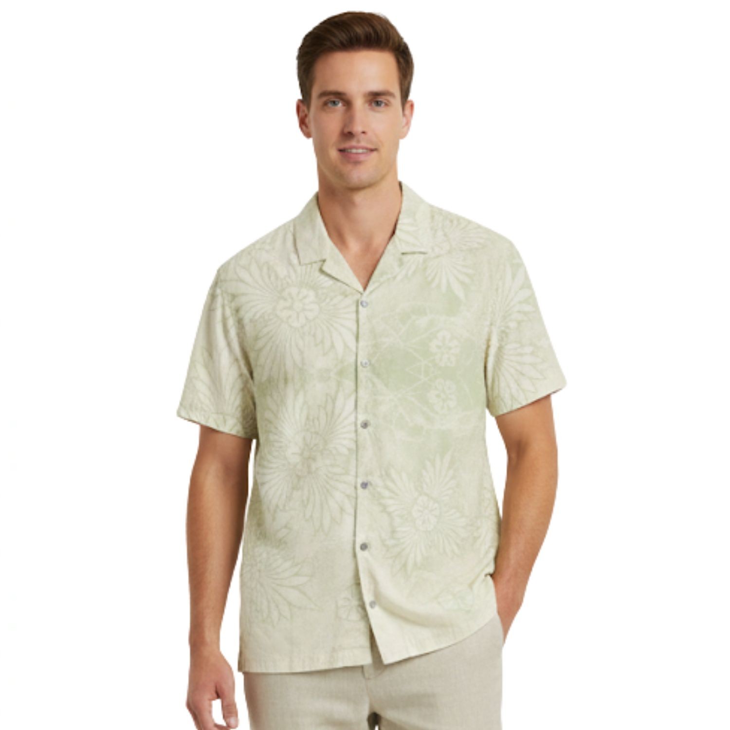 Desigual Herren Paper green bedrucktes Hemd XL 10490₽
