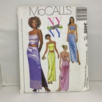 #3498 McCalls Juniors Lined Tops and Skirts Sewing Pattern SIZE 3-10