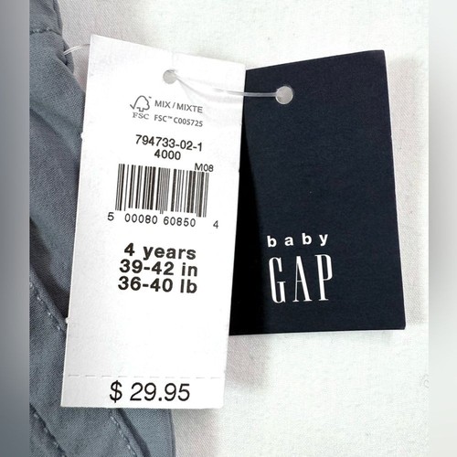NWT GAP Toddler Boys Hybrid Shorts 4 Quick Dry Comfort Stretch Cool Grey Classic - Picture 4 of 10