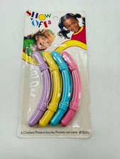 Vintage 1993 Show-Offs Clincher Hair Clips Pastel Colors New Sealed 4 Pack