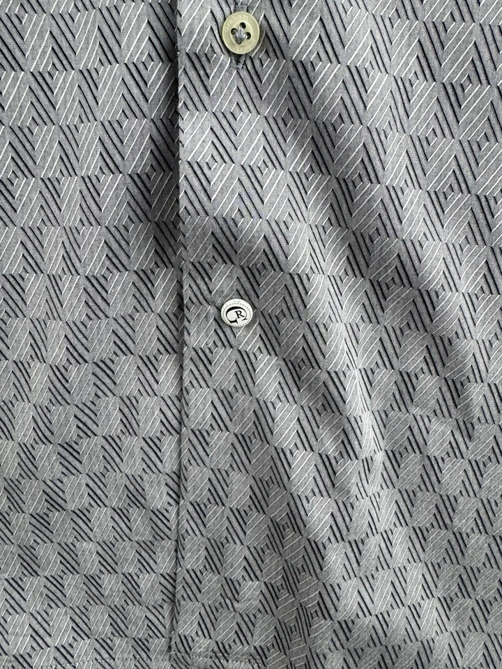 Robert Graham Shirt Boys XL (18-20) Button Up Flip Cuffs Dress Long Sleeve Gray - Image 3 of 4