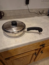 Saladmaster 9" Skillet Frying Pan Saute Pot & Vapo Lid Stainless Steel T304S