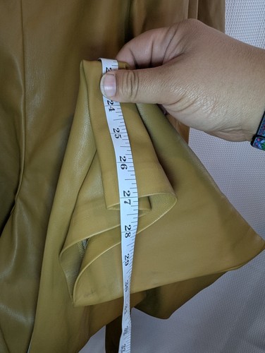 NWT Eloquii Dijon Faux Leather Jumpsuit 22 Plus Long Sleeve Crop Ankle (T11) - Bild 9 von 11