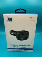 Just Wireless FM Transmitter with USB-C and USB-A Charging Port - NEW BLK
