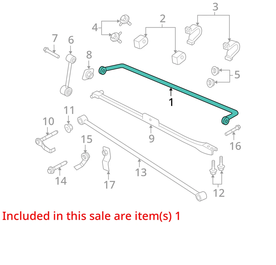 Barra estabilizadora trasera Ford Mustang 2008 tracción trasera fabricante de equipos originales 79 k millas - LKQ412272187 Foto 4 de 4