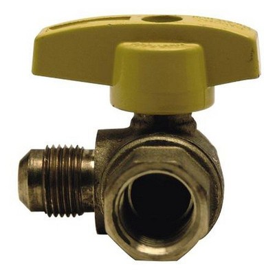 BrassCraft TBVA6-8 Gas Ball Valve 3/8'' OD x 1/2'' MIP Forged Brass T-Handle