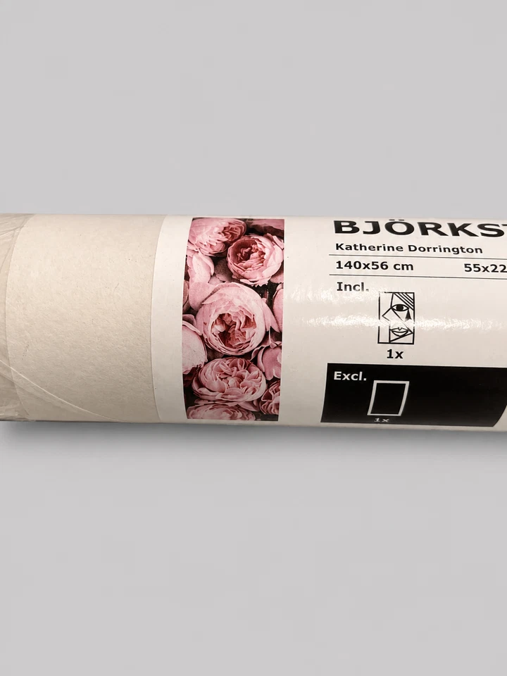 IKEA BJORKSTA Picture, Pink Peony Picture (no frame) 55 x 22" 140x56cm 40448220 - Photo 1/1