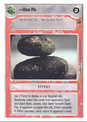 Stone Pile [White Border] Moderately Played SWCCG: Dagobah White Border