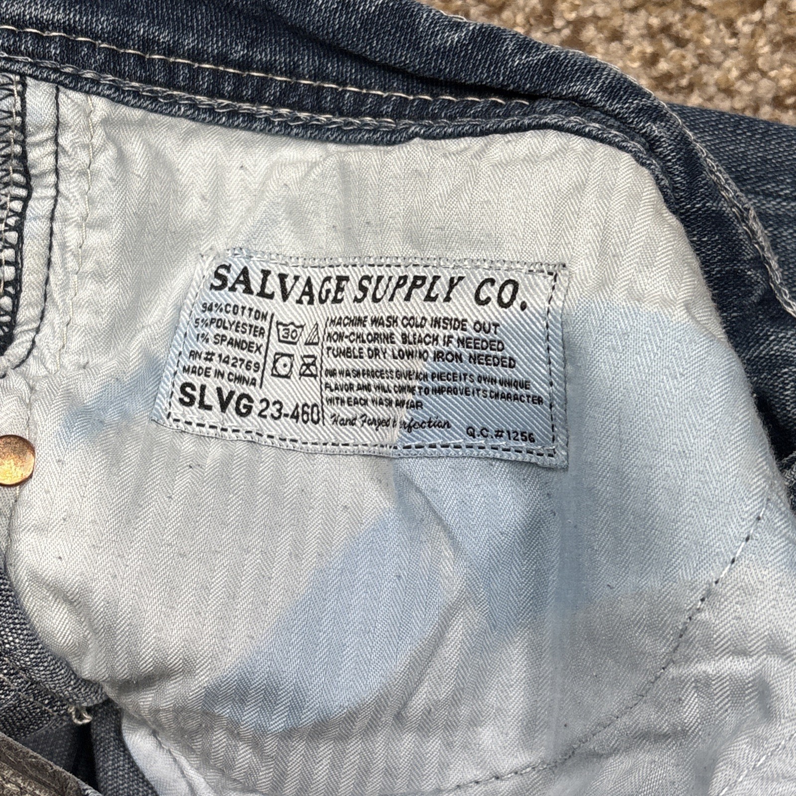 Buckle Salvage Jeans Mens 34S Mayhem Bootcut Medium Acid Wash Fits 36 X 30 - View 6