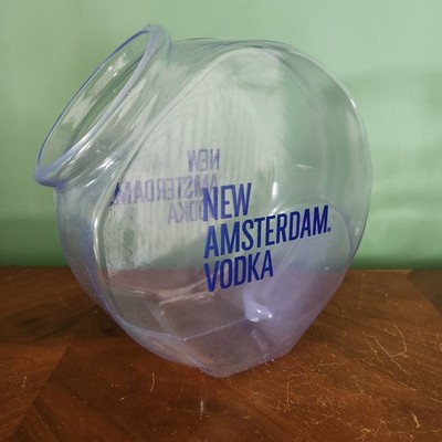 New Amsterdam Vodka Branded 8.5'' Plastic Fish Bowl Bucket Container NIP