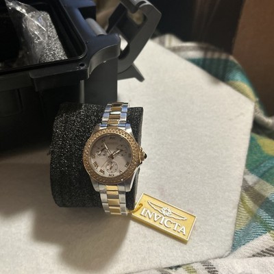 Invicta Angel Women\'s 34mm MOP Dial Crystal Bezel Gold SS Case Chronograph Watch Invicta Angel Women main image 2