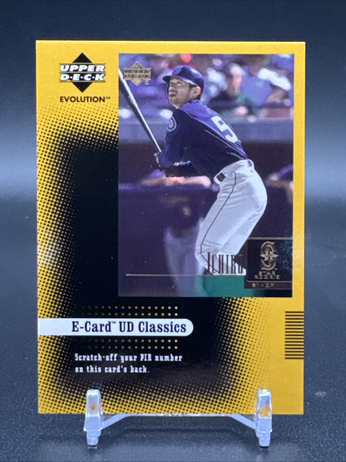 Ichiro Suzuki (RC) - 2001 Upper Deck Evolution e-Card Classics #EC6 (Scratched)