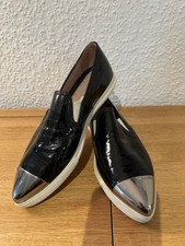 Miu Miu Skipper Lackleder Schwarz 38 1/2
