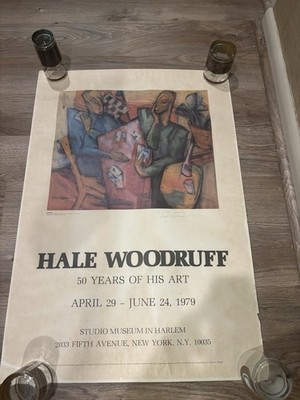 Hale Woodruff Signed 1979 Studio Museum Harlem Exhibition Poster Rare