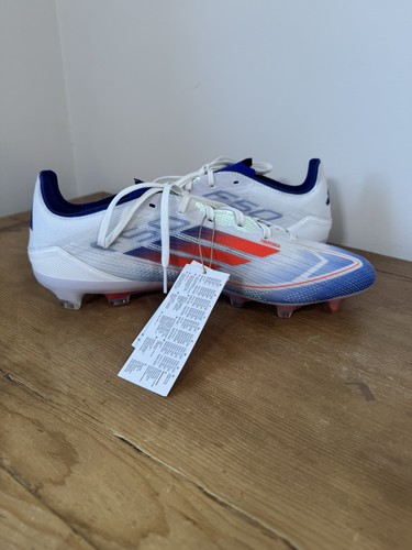Adidas F50 Pro FG Cloud White Solar Red Lucid Blue IE0596 Size UK11 BNIB Elite - Picture 8 of 13