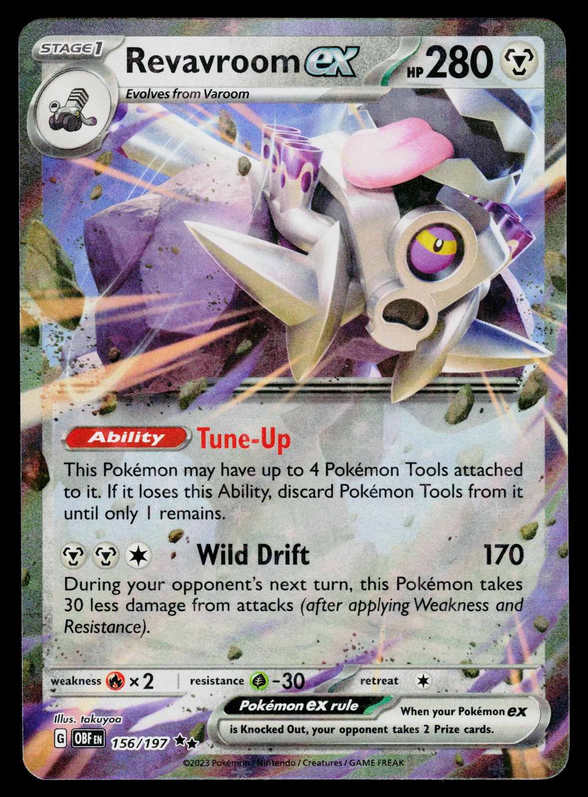 Revavroom ex 156/197 SV03: Obsidian Flames Holo