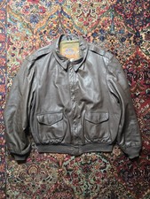 Cooper Type A-2 Vintage Goatskin Leather Flight Aviator Jacket Brown 52L US WWII