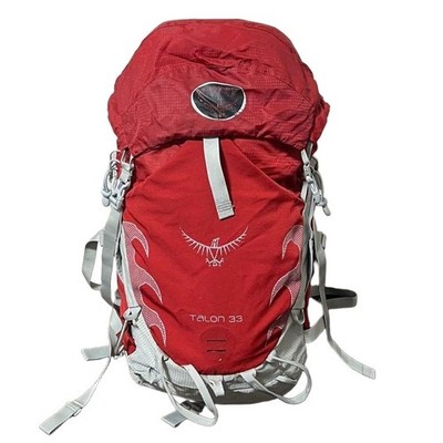 Osprey Talon 33 Backpack Red Gray 33L Airscape Back Panel Used