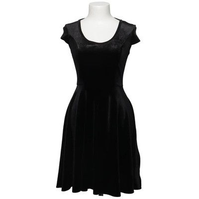NLY One, Kleid, Größe: S, Velvet Skater Dress, Schwarz, Elasthan/Polyester #npC