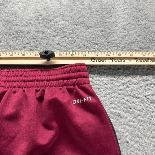 Vintage Nike Track Pants Mens Medium Burgundy Polyester Stretch Loose Straight - Picture 7 of 10