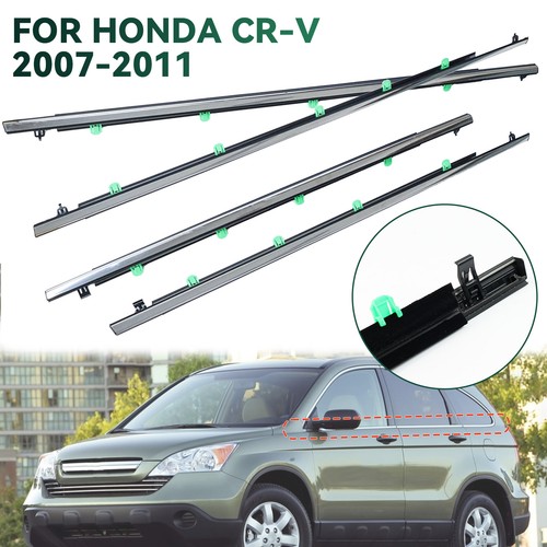 4X Window Weatherstrip Waterproof Trim Seal For Honda CRV 2007-2011 72450SWAA01