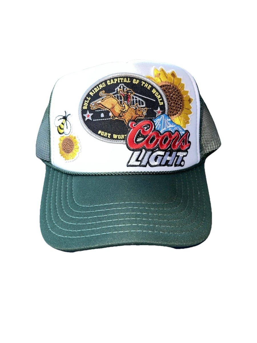Coors light Rodeo spring Hat Cap green white Snapback Trucker Foam