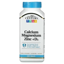 Calcium Magnesium Zinc + D3, 250 Tablets