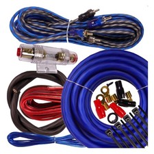 Complete 2500W 4 Gauge Amplifier Installation Wiring Kit Amp Pk2 4 Ga Blue - ...