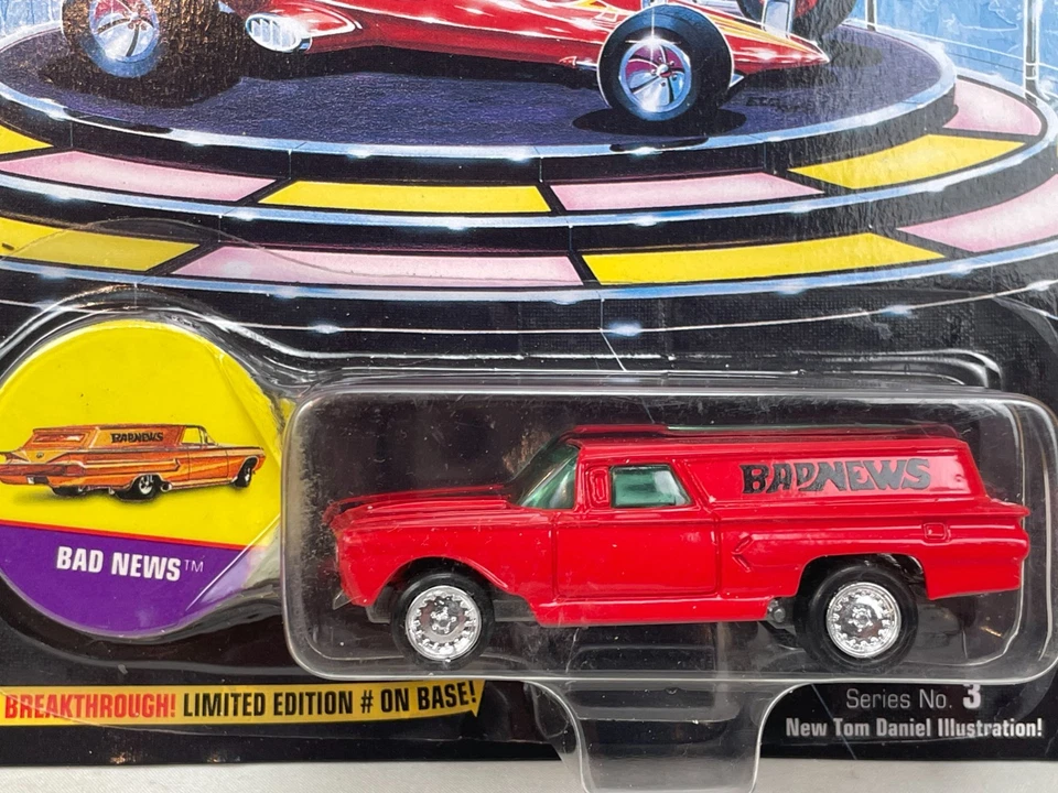 1996 JOHNNY LIGHTNING WACKY WINNERS TOM DANIEL 1960 CHEVROLET PANEL VAN BADNEWS - Image 2 of 4