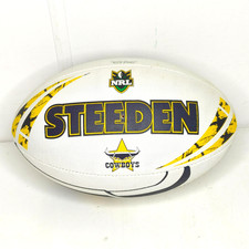 Vintage Steeden NRL Cowboys Senior Size 5 Football Rugby League Ball New