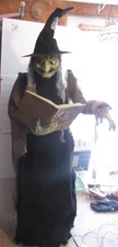 Halloween SPELL SPEAKING WITCH Haunted House Life Size Animated Prop Decoration