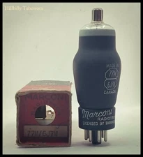 RARE NOS MARCONI 77M/6J7M AUDIO PENTODE/HICKOCK TESTED NOS 