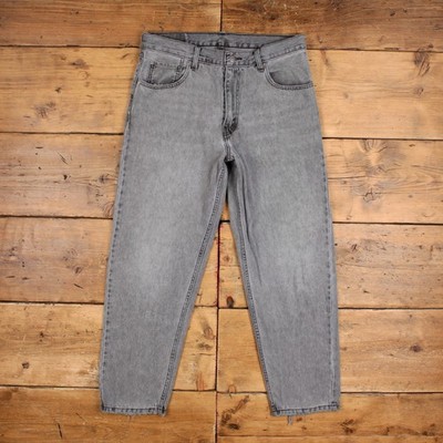 Levis Tapered Jeans 32x28 Herren 00s Grau Straight Stonewash Denim