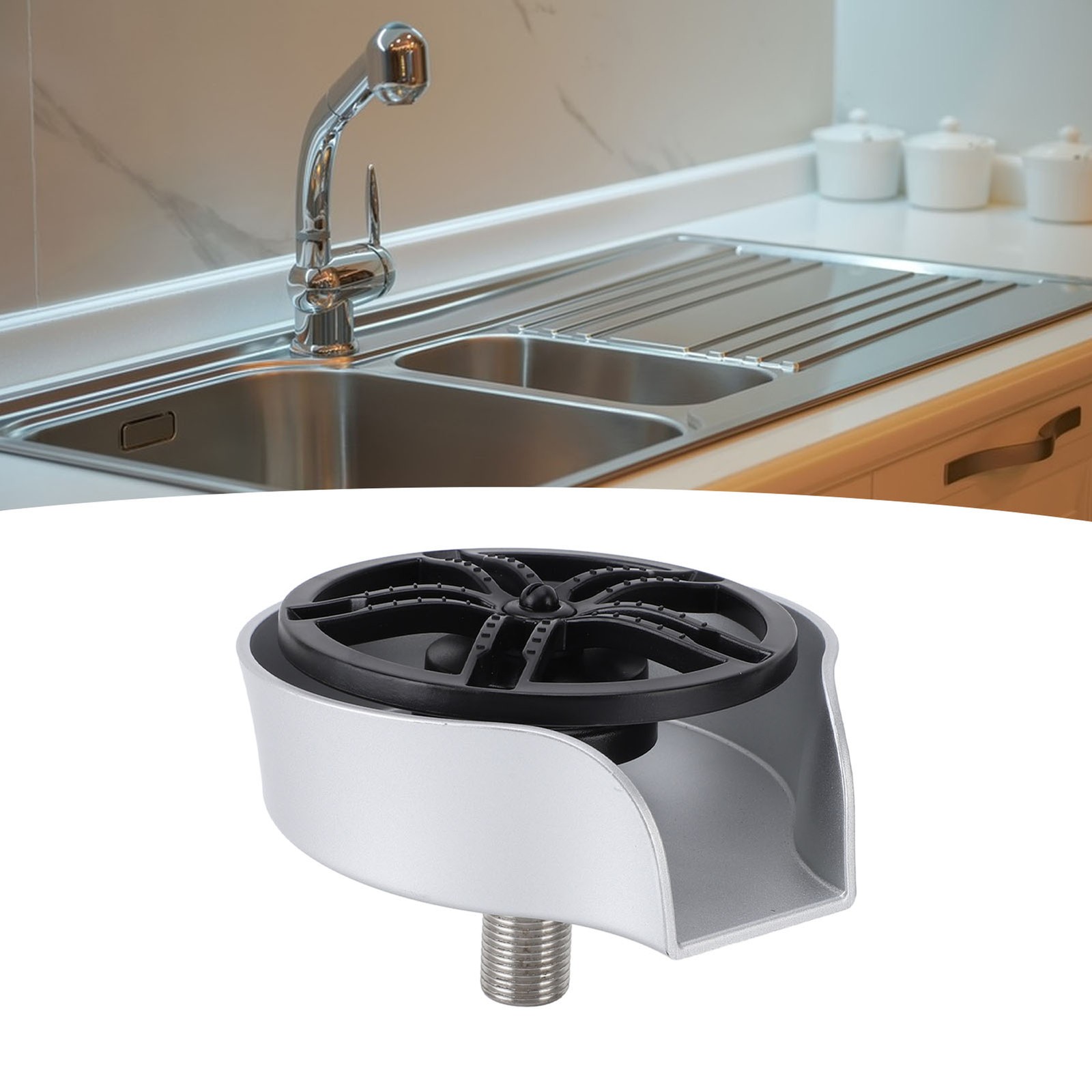 Automatic Glass Rinser Stainless Steel Cup Washer For Kitchen Sink Trending
