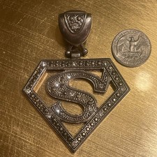 Superman Diamond style pendant