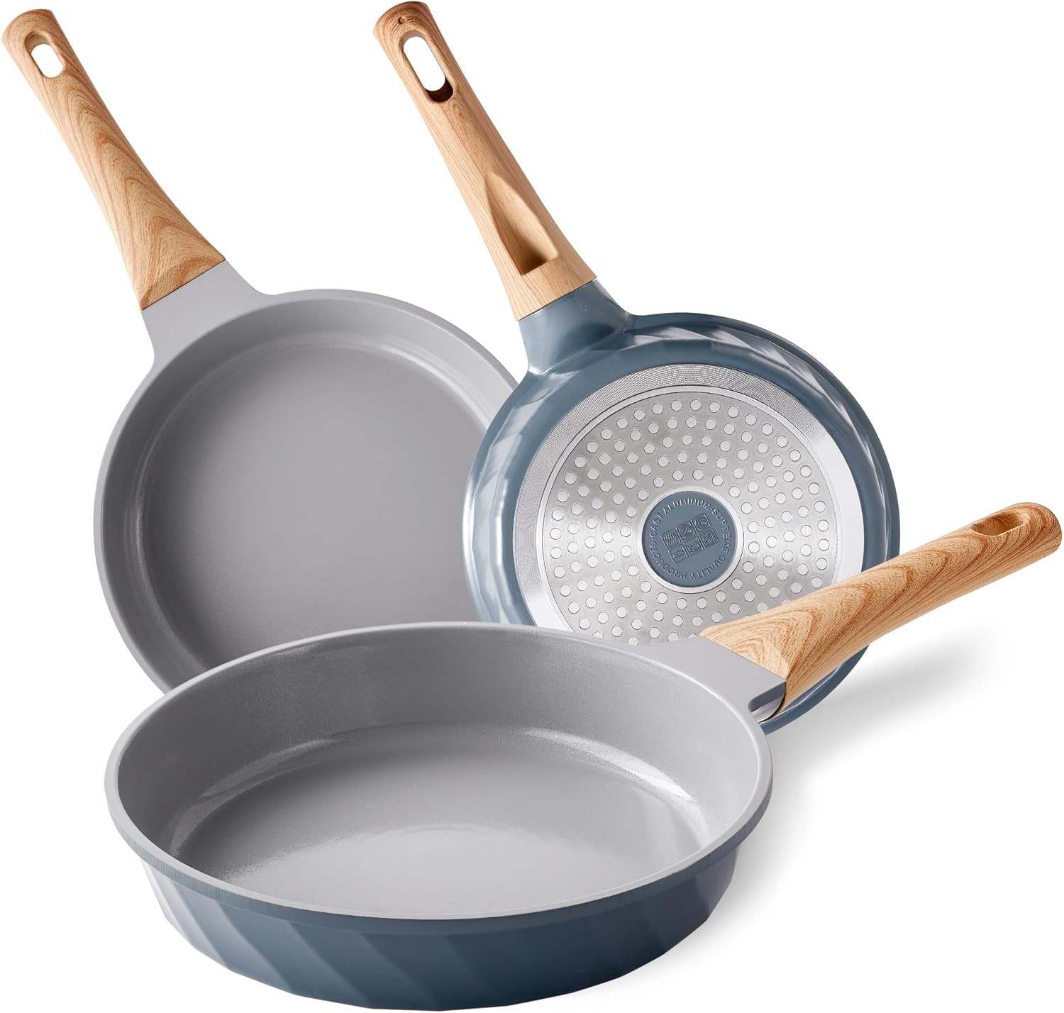 Set 2 Padelle 20cm Induzione Ceramica Antiaderente Senza PFOA