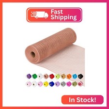 Deco Mesh Ribbon - 10inch x 30 feet Each Roll Metallic Foil Mesh Ribbon for Chri
