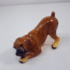 Vintage Mortens Studio Boxer Dog  figure Figurine brown playful pose Mortons