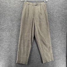 Talbots Pants Womens 4P Silk Wool Pleated Straight Office Trouser Quiet Luxury