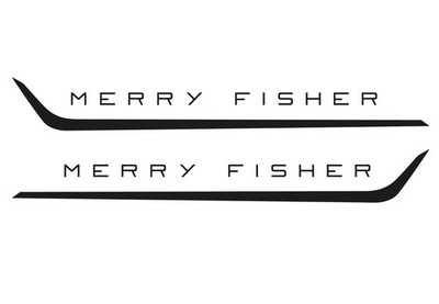 JEANNEAU MERRY FISHER SIDE FLASH BLACK DECALS 180cm x 23cm 2pcs.